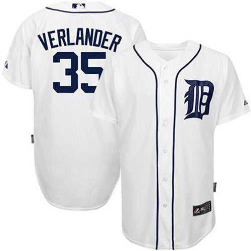 Youth Detroit Tigers Justin Verlander Replica Home Jersey - White