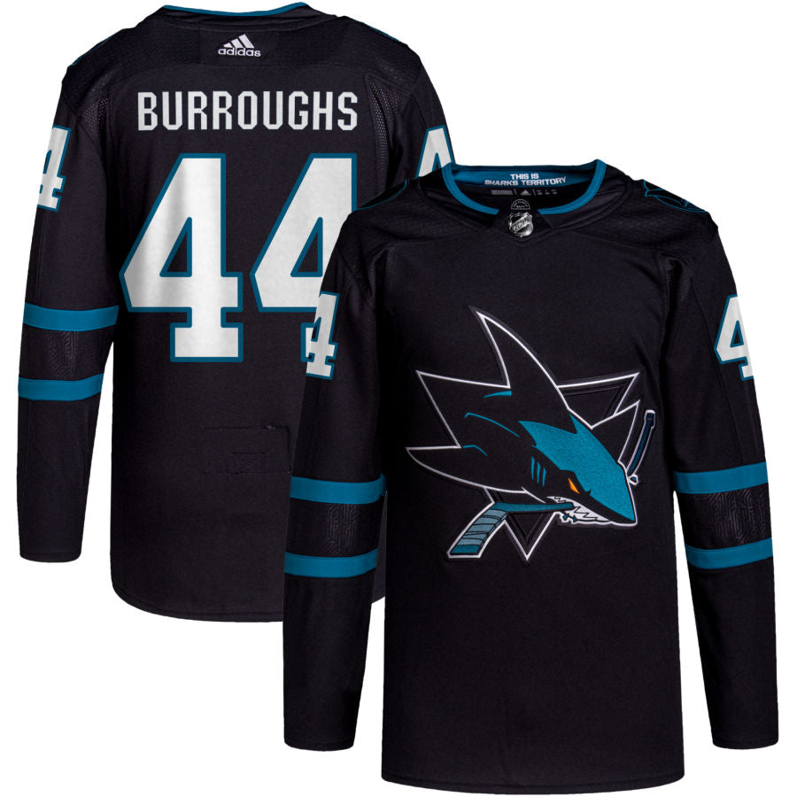 Kyle Burroughs San Jose Sharks adidas Alternate Primegreen Authentic Pro Jersey - Black