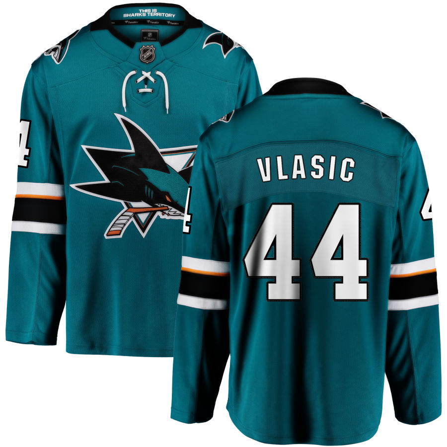 Marc-Edouard Vlasic San Jose Sharks Fanatics Branded 2021/22 Home Breakaway Jersey - Teal