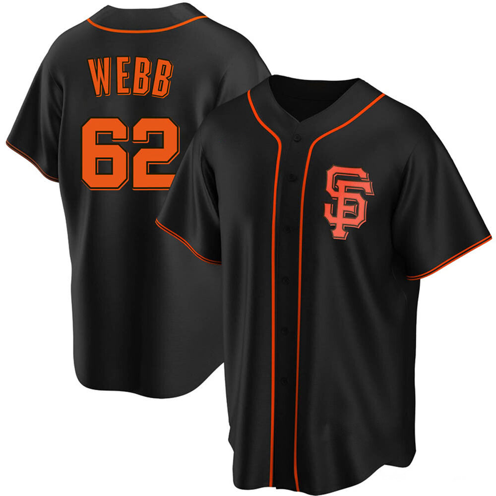 Men's San Francisco Giants Logan Webb Cool Base Replica Alternate Jersey - Black