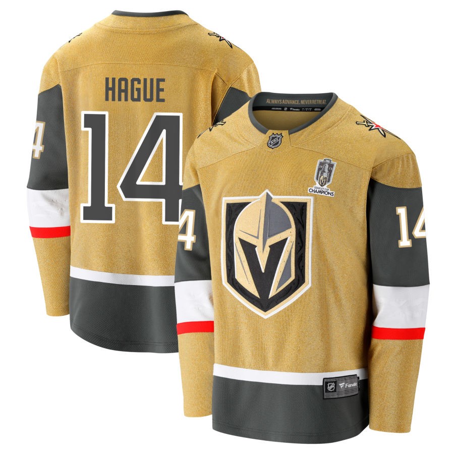 Nicolas Hague  Vegas Golden Knights Fanatics Branded 2023 Stanley Cup Champions Home Breakaway Jersey - Gold