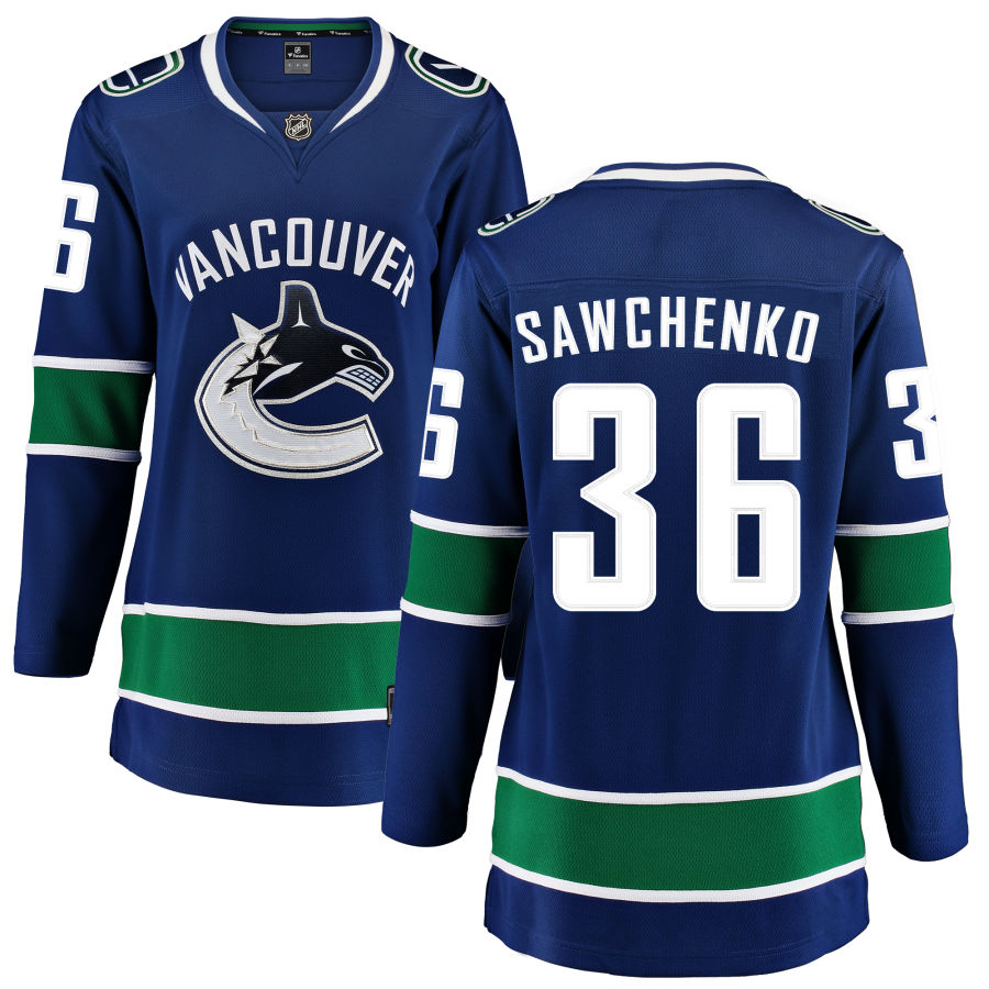 Zach Sawchenko Vancouver Canucks Fanatics Branded Women's Home Breakaway Jersey - Blue
