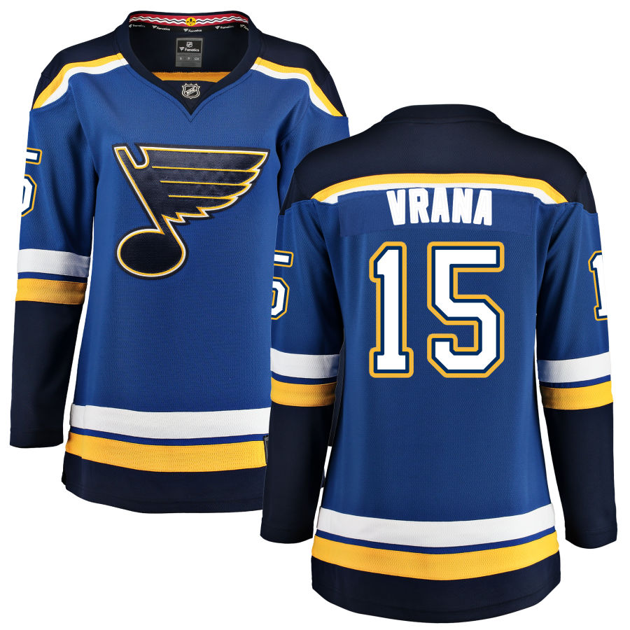 Jakub Vrana St. Louis Blues Fanatics Branded Women's Home Breakaway Jersey - Blue